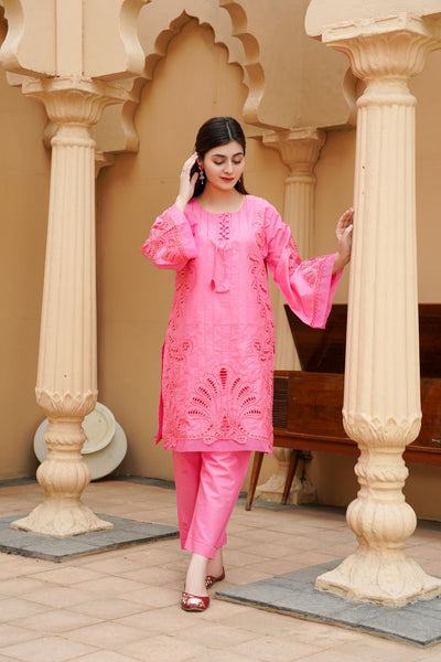 2pc Soft Cotton Heavy Boring Embroidery Stitched